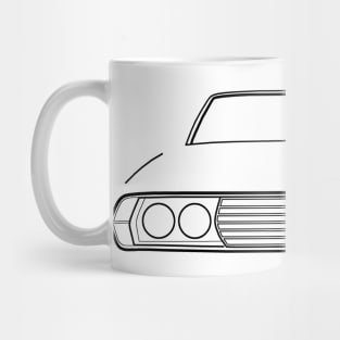 Leyland P76 1970s Australian classic car black outline graphic Mug